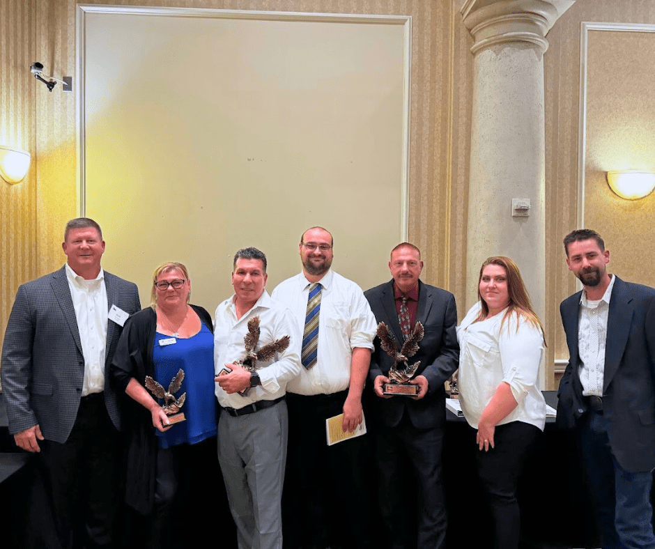 Full team photo of awards dinner