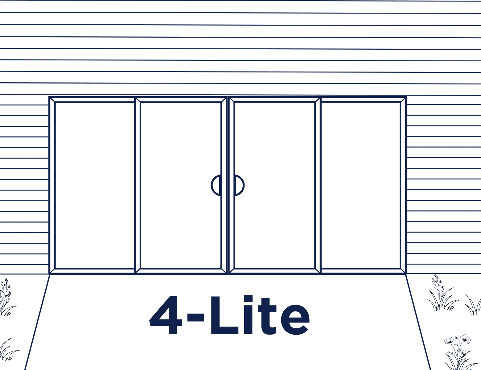Sliding Glass Door Replacement with 4 lites from GoGlass